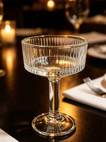 10 Ounce (Approx. 283.5g) Ribbed Coupe Glass Unique Martini And Cocktail Glass Set, Suitable For Wine, Champagne, Parties, And Home Use - View 10