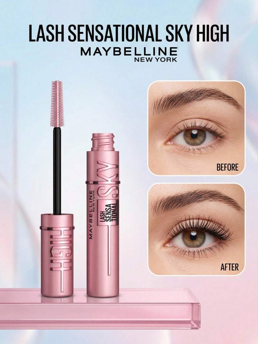 Maybelline Lash Sensational Sky High Washable Mascara Very Black 7.2 ml – Mascara, Lengthening, For Women, Very Black, Bamboo Extract, Suitable For Daily Routine - Mycket svart - Visa 1