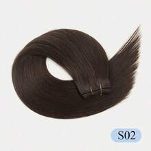 縫入式接髮 真人髮 12-22 英吋 髮束接髮 自然色 雙層髮束 直髮 50g 髮束束 直順絲滑 適用派對、婚禮、日常、萬聖節、聖誕禮物 增加細髮或薄髮的豐盈度與長度 - 彩色 - 查看 44