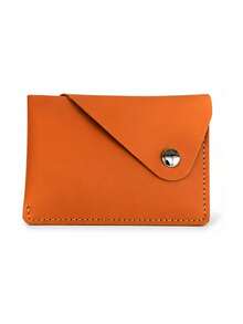 Haus Hana 1Pc Minimalist Envelope Card Holder, Snap Button Faux Leather Business Card Case, Slim Portable Credit Card Wallet, Lightweight Name Card Organizer For Office, Travel, Daily Use & Gift - multicolor - View 12