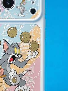 TOM & JERRY X SHEIN 時尚高端印花圖案保護手機殼設計，完美適配 ，可愛時尚且精緻 - 彩色 - 查看 3