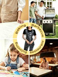 Disposable Plastic Aprons For Cooking, Painting, BBQ & Picnic - Individually Wrapped For Hygiene - Multicolor - View 6
