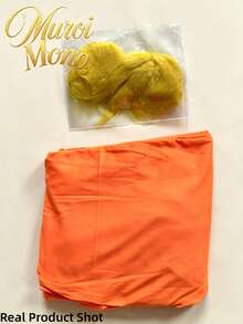 Muroi Mono 1PC Costume Party Orange Outfit, Orange Jumpsuit, Yellow Beard And Eyebrows, Halloween Party Costume - View 16