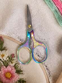 1 Set Of Embroidery Scissors, Stainless Steel Mini Scissors, Yarn Scissors, DIY Embroidery, Craftwork, Needlework, Artistic Creation, And Everyday Use Tools. - Multicolor - View 9