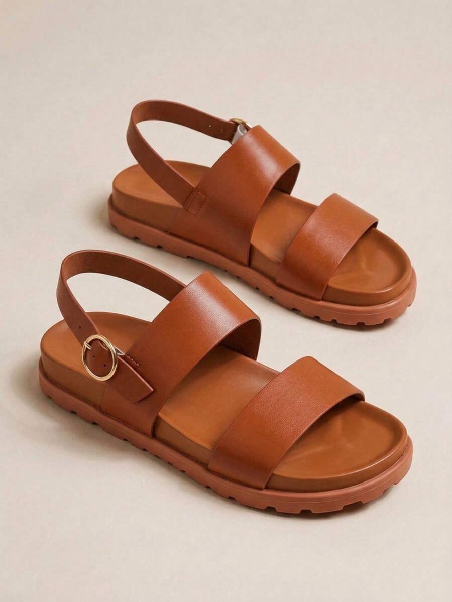 HighSole New Summer Fashion Versatile Women Flat Sandals - Brown - View 1