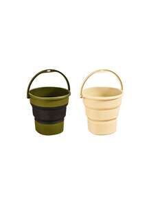 9L Collapsible Bucket With Handle, Portable Foldable Water Pail, Thickened Silicone Plastic Bucket For Household Cleaning, Camping, Fishing, Travel, Beach, Multi-Color Available - multicolor - View 12