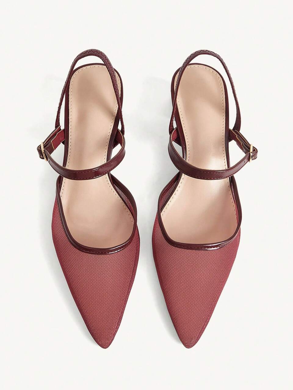 CUCCOO CHICEST Women's Shoes Spring And Summer New Pointed Square Thick Heel Mesh Yarn Comfortable And Elegant Commuting Basic Women's High Heels Shoes