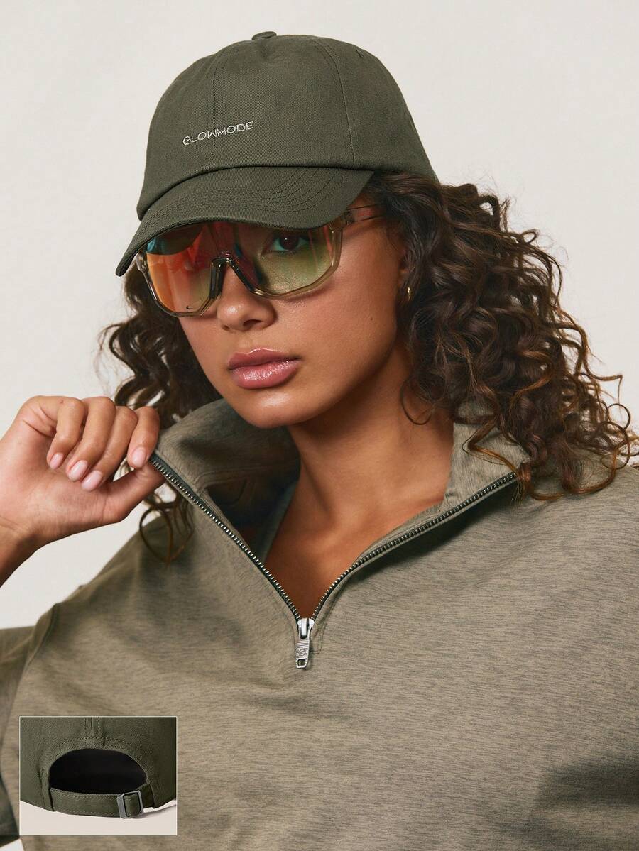 GLOWMODE Blend Trail Cap With Embroidery & Adjustable Back Closure Hiking Camping Walking Running Daily Active Wear - Army Green - View 1