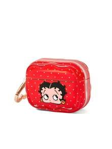 Betty Boop x SHEIN Funda de protección anti-caída con patrón de dibujos animados para auriculares Bluetooth con colgante, apta para iPod - Multicolor - Ver 3