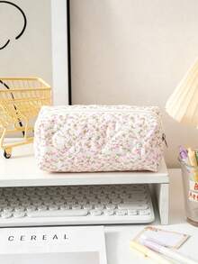 1pc Floral Pencil Case, Large Capacity Soft Pencil Pouch, Suitable For Students And Women, Multi-Functional Pen Storage Bag, Essential For School And Travel, Desktop Stationery Organizer, Classroom Bedroom Office Accessory - Multicolor - View 19