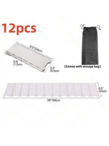 Camping Windshield, Foldable Portable Wind Screen For Outdoor Stove, Aluminum Alloy Wind Guard, Lightweight Essential Accessory For Hiking Picnic Backpacking, Polished Finish Outdoor Gear - Silver - View 12