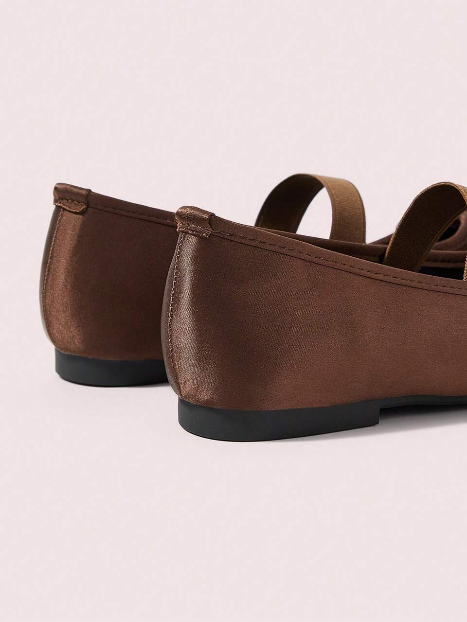 CUCCOO DOLLMOD Ladies Elegant Satin Mary Jane Flats, Square Toe Toe Multi-Layer Pleated Design, With The Same Satin Single Strap And Toe Thin Bow, Quiet Luxury Retro