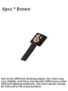 Adjustable Faux Leather & Metal Buckle Fastener – Decorative Clasp For Fur Coats And Outerwear - multicolor - View 4