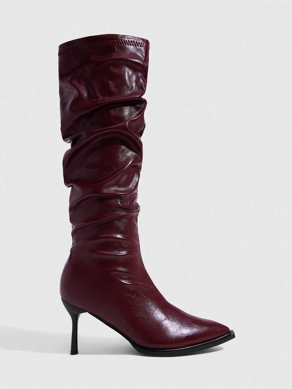 CUCCOO SZL Women's Pointe Folds Fashion Daily Travel High Heel Boots High Boots Fall Shoes