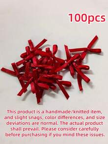 Burgundy Ribbon Bows 10/50/100 Pack – Rich Color Gift Bows For Valentine's Day, Versatile Craft Hair Decor Party Supply - burgundy - View 7