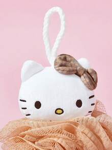 HELLO KITTY AND FRIENDS | SHEIN Cute  Bath Brushes, Bath Sponges, And Ultra-Soft Foaming Nets With Fun, Oversized Designs For Bathing, Complete With A Hanging Rope. - coffee color - View 5