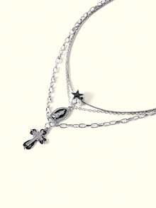 Popjeli 1 Colorful Multi-Layer Necklace - Black - View 5