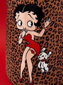 Betty Boop X POKOJA LAND 1 Piece – Cute Animal-Print, Large-Capacity, Foldable Round Storage Basket With Handles; Multi-Purpose Storage Basket For The Nursery. - leopard print - View 5