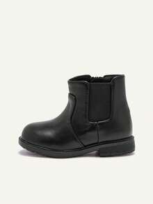 Cozy Pixies Autumn And Winter Fashion Versatile Fun Cute Comfortable Wear-Resistant Black Basic Girls Chelsea Boots Baby Boots - Black - View 4