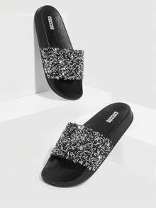 HighSole Woman Shoes Flat Simple Everyday Fashion Slippers For Summer Vacation Shoes Summer Spring Shoes Spring Break Easter For Casual Beach Style For Christmas - Black - View 10
