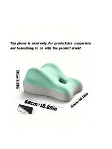 Multi‑Scenario Memory Foam Support Pillow, Ergonomic Contoured Cushion For Bed Sofa, Relax Rest Pillow For Reading Watching TV At Home - Mint Green - View 12