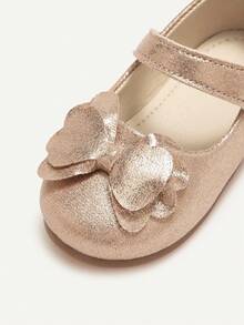 Cozy Pixies A Pair Of Pink Party Princess Bow  For Infants Cute And Simple, Everyday Wear Baby Flats - Pink - View 5