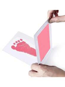 Newborn Birth Commemorative Hand And Foot Print Pad, Baby One-Year-Old Commemorative Products, Baby Growth Souvenirs, Excluding Photo Frames - Multicolor - View 3