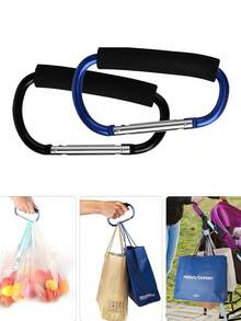 1/2 Pack, Color Optional, Stroller Hook, Non-Slip Foam Trolley Buckle, Baby Walking Artifact, Mommy Bag Hook. - Multicolor - View 4