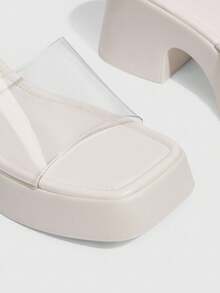 HighSole 时尚果冻凉鞋春夏季度假鞋夏季派对坏蛋别致华丽风格春季鞋春假复活节 - 無色 - 查看 10