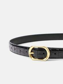 MOTF PREMIUM PRE BLACK SLUB PATTERN FASHION BELT - Slub black - View 7