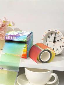 Color Gradient Pearlescent Pull‑Out Sticky Notes, Adhesive, High‑Capacity, Marker Tabs, Expandable Notes, Error‑Correction Notes, Message Notes, Waterproof - one-size - View 2