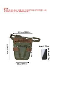 Multi‑Purpose Gardening Tool Belt Pouch, Durable Canvas Portable Tool Waist Bag, Unisex Multi‑Pocket Design, Convenient Storage Waist Pack For Garden Working Tools - multicolor - View 3