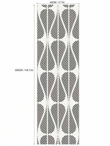 1PC Black White Diagonal Geometric Line Teardrop Pattern Self Adhesive Peel And Stick Removable Wallpaper Sticker For Cabinet Countertop Bedroom Kitchen Wall Decoration Living Room Furniture Wardrobe Door Surface Covering - multicolor - View 8