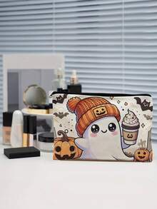 Festive Halloween Canvas Hand Bag, Versatile Organizer Pouch, Suitable As Pencil Case, Cosmetic Bag And Toiletry Bag - View 15