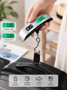 Teckwe T-Shaped Digital Luggage Scale, Portable Handheld Baggage Scale With LCD Display, Dual-Unit Kg/Lb Suitcase WeighingTool For TravelBuilt-In Button Battery - default - View 4