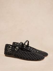 Rosivie Women's Bohemian Style Buckle Design Casual Flat Sandals - Woven black - View 3