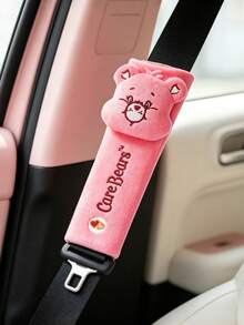 SHEIN X Care Bears 1Pc Seat Belt Shoulder Cover, Green - Love Bear - View 1