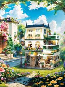 1000Pcs Mini Street View Building Blocks Kit, DIY Assemble Architectural Model With Fine Furniture & Indoor Outdoor Scene Accessories, Fun Stress-Relief Puzzle Toy With High Decorative Ornament Value - Multicolor - View 2