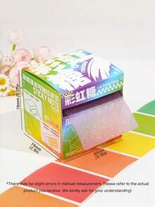 Color Gradient Pearlescent Pull‑Out Sticky Notes, Adhesive, High‑Capacity, Marker Tabs, Expandable Notes, Error‑Correction Notes, Message Notes, Waterproof - one-size - View 6