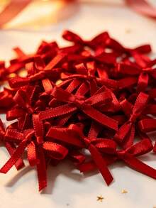 Burgundy Ribbon Bows 10/50/100 Pack – Rich Color Gift Bows For Valentine's Day, Versatile Craft Hair Decor Party Supply - burgundy - View 4