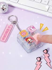 THE POWERPUFF GIRLS X Joivida 可愛卡通鋅合金吊飾，適用於鍵盤、包包、紀念品與收藏品，適合作為禮物，也適用於錢包與書包 - 彩色 - 查看 2