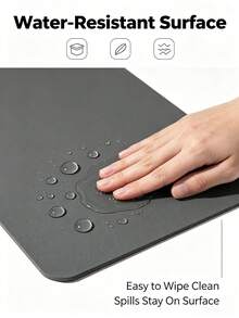 Waterproof And Durable Nail Art Table Mat, Made Of Waterproof And Soft PU Leather, Designed For Studio Tabletops And Foldable Nail Art Armrests. Ideal For Nail Artists In Salons And For Home Use. - Grey - View 7
