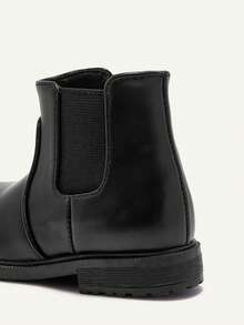 Cozy Pixies Autumn And Winter Fashion Versatile Fun Cute Comfortable Wear-Resistant Black Basic Girls Chelsea Boots Baby Boots - Black - View 8