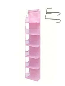1pc 6-Layer Over-The-Door Hanging Storage Bag, Wall-Mounted Cosmetic Organizer Bag, Large Capacity Mesh With Transparent Pockets Hanging Storage Bag, Suitable For Kitchen, Bathroom, Closet, Bedroom, Dorm, Diaper, Toys, - Multicolor - View 13