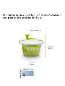 1Pc Manual Fruit Vegetable Salad Spinner Kitchen Salad Dehydrator Hand Crank Water Draining Drying Tool For Washing Fruits Vegetables Household Kitchen Gadget Supplies - Drain Basket - View 3