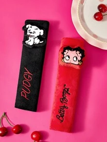 Betty Boop x SHEIN 1Pc Seat Belt Shoulder Cover, Green - betty - View 4