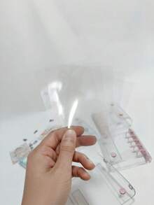 Álbum de almacenamiento de pegatinas, 20 hojas de PET transparente de una sola cara con páginas interiores desprendibles, libro de colección de pegatinas y cinta washi para diario - Color - Ver 7