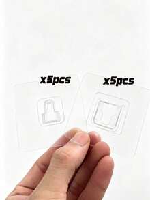 Double Sided Adhesive Wall Hook, Wall Mounted Buckle Hook, Waterproof Transparent Storage Fixing Hook, Buckle Hook For Kitchen Bathroom Toilet, Household Socket Fixer - Multicolor - View 9