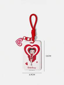 Betty Boop x SHEIN 1PC Love Keychain Pendant Multifunctional Keychain Card Cover Bag Pendant - Multicolor - View 5