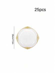 European Style Embossed Disposable Plastic Tableware, Minimalist Elegant Design, For Home, Party, Gathering - disc - View 11